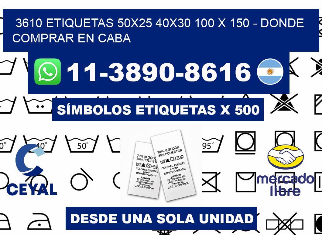 3610 etiquetas 50x25 40x30 100 x 150 - Donde Comprar en Caba