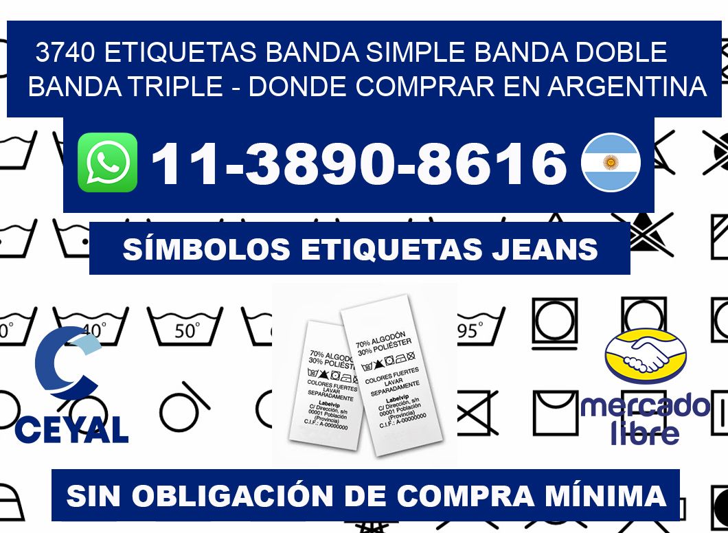 3740 etiquetas banda simple banda doble banda triple - Donde Comprar en Argentina