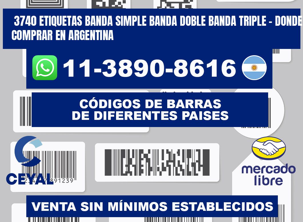 3740 etiquetas banda simple banda doble banda triple - Donde Comprar en Argentina