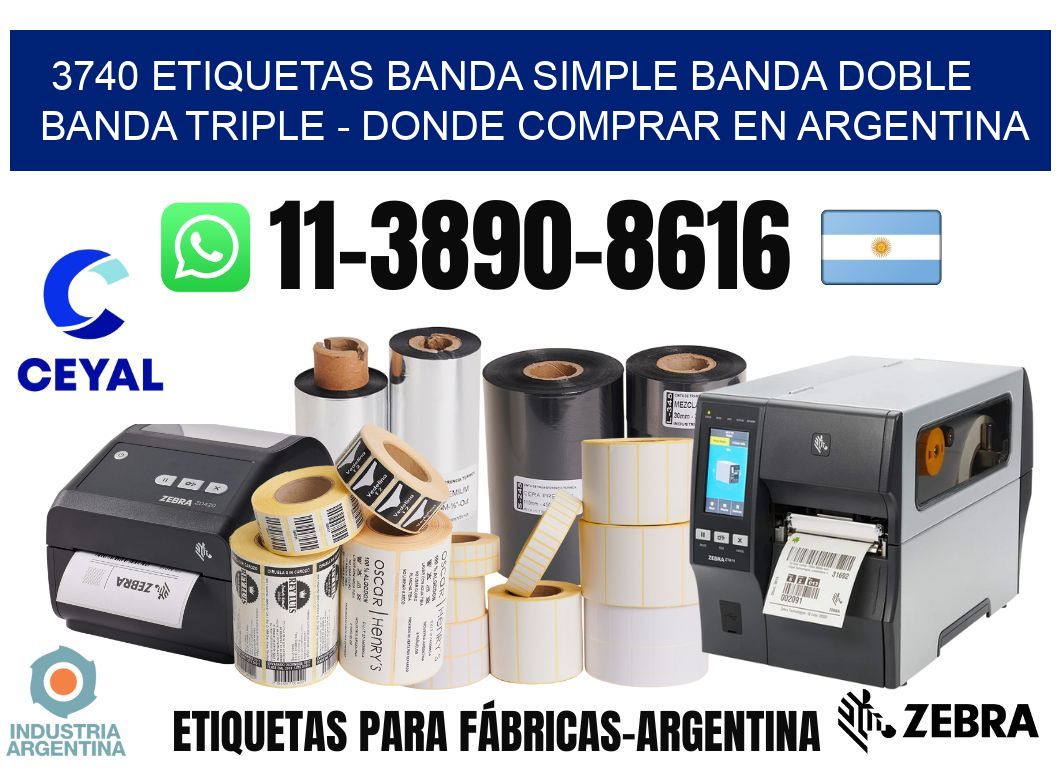 3740 etiquetas banda simple banda doble banda triple - Donde Comprar en Argentina