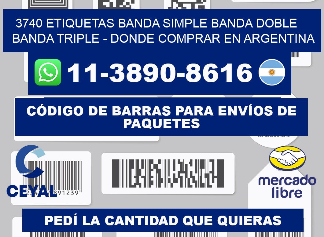 3740 etiquetas banda simple banda doble banda triple - Donde Comprar en Argentina