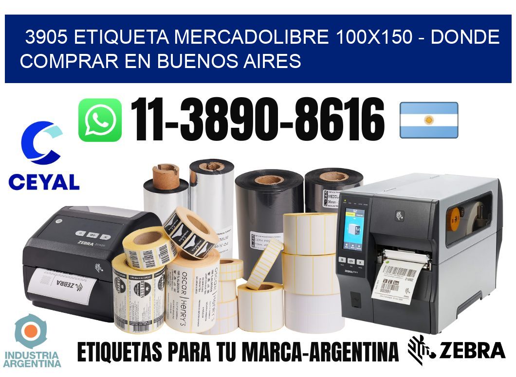 3905 etiqueta MercadoLibre 100x150 - Donde Comprar en Buenos Aires