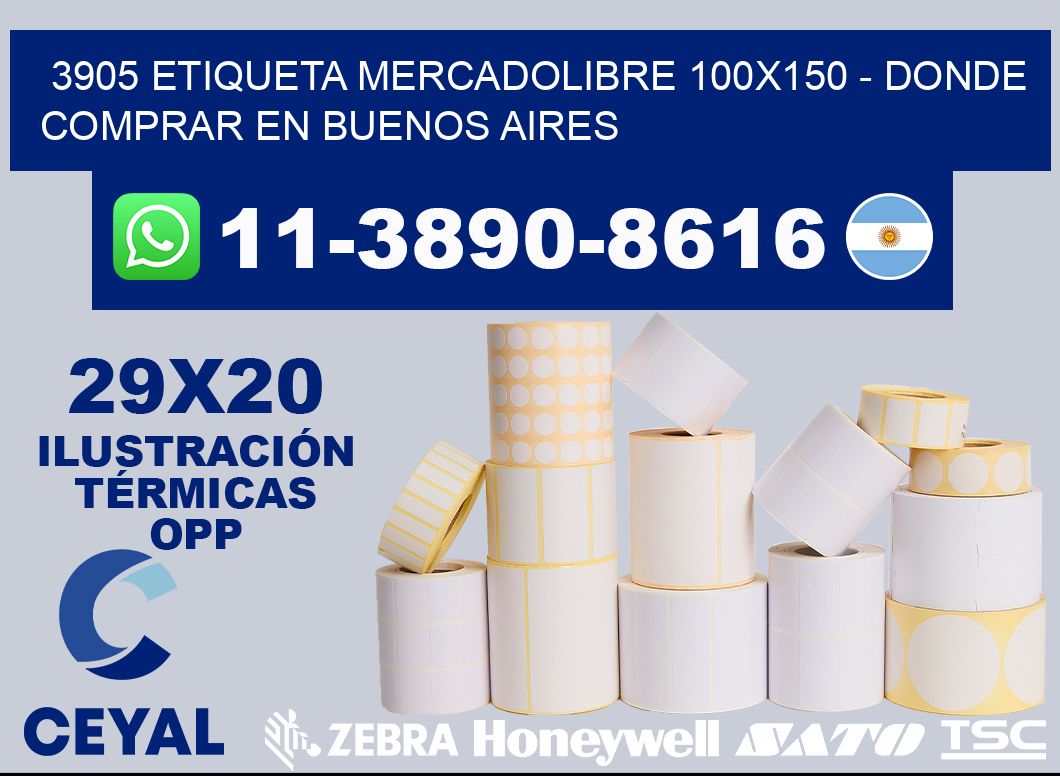 3905 etiqueta MercadoLibre 100x150 - Donde Comprar en Buenos Aires