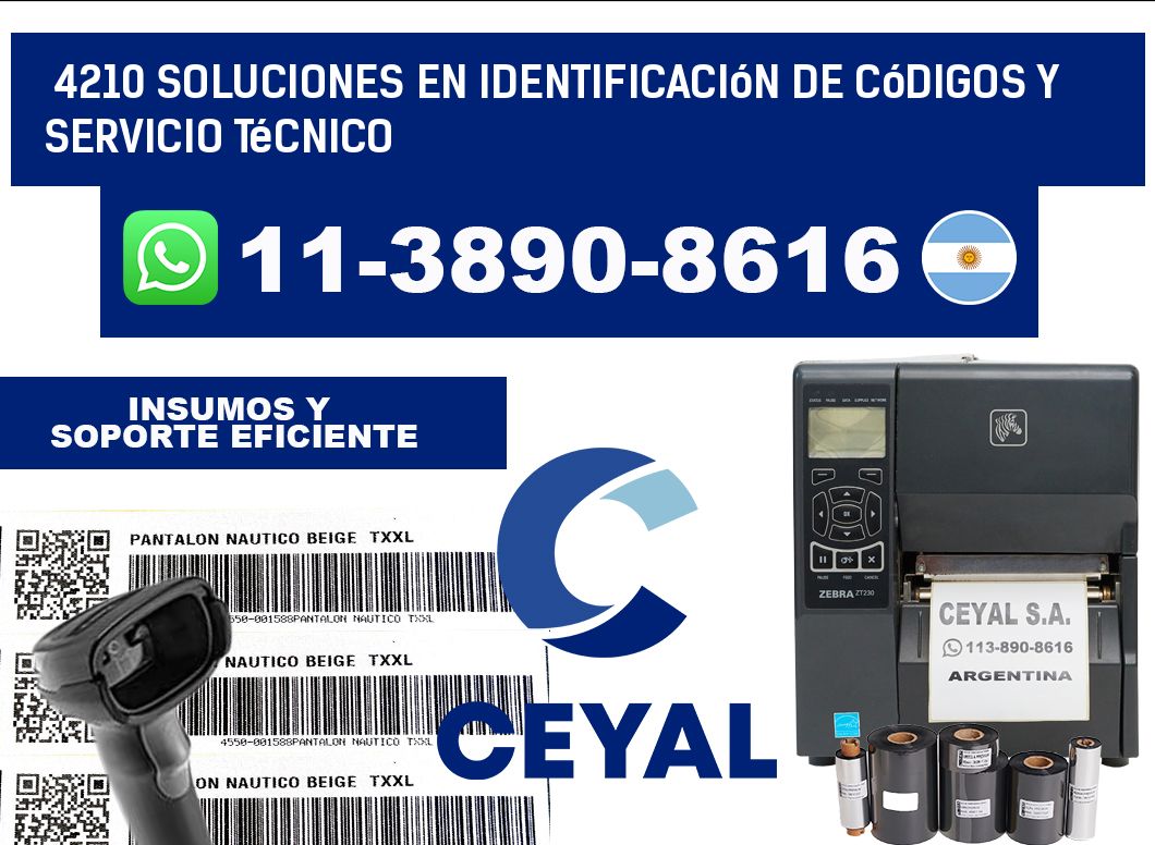 4210 Soluciones en Identificación de códigos y Servicio Técnico