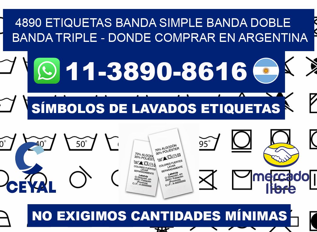 4890 etiquetas banda simple banda doble banda triple - Donde Comprar en Argentina