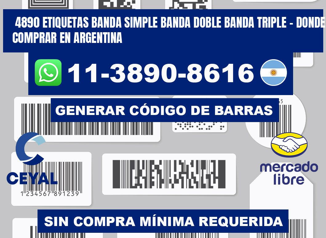 4890 etiquetas banda simple banda doble banda triple - Donde Comprar en Argentina