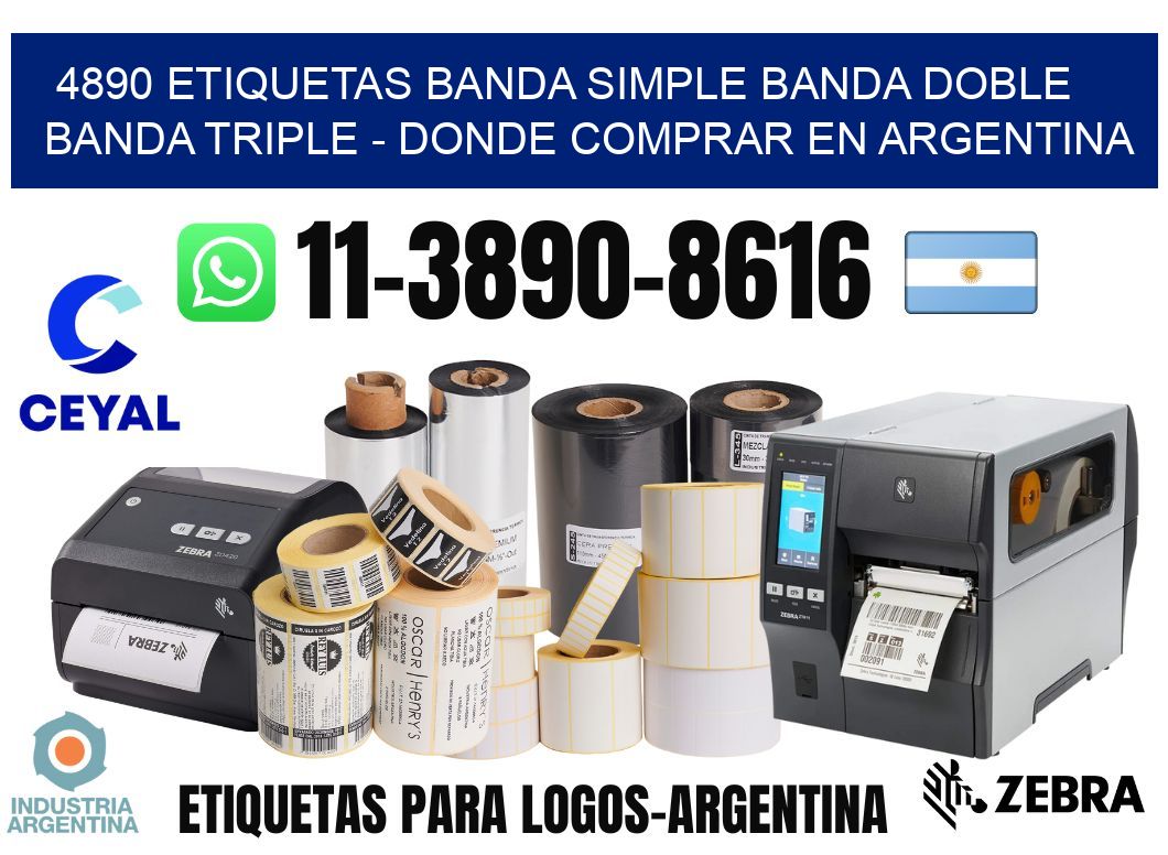 4890 etiquetas banda simple banda doble banda triple - Donde Comprar en Argentina