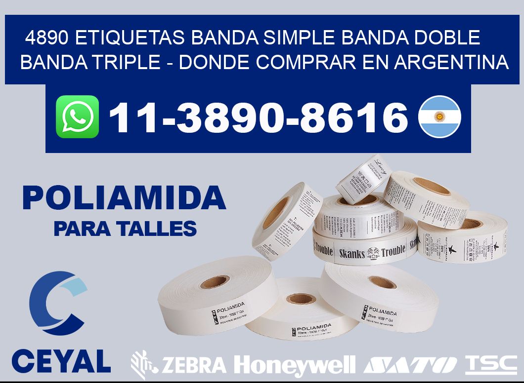 4890 etiquetas banda simple banda doble banda triple - Donde Comprar en Argentina