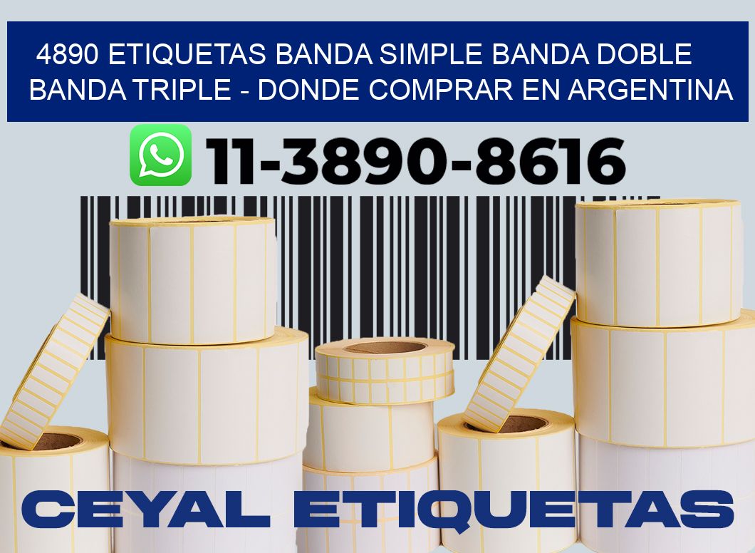 4890 etiquetas banda simple banda doble banda triple - Donde Comprar en Argentina