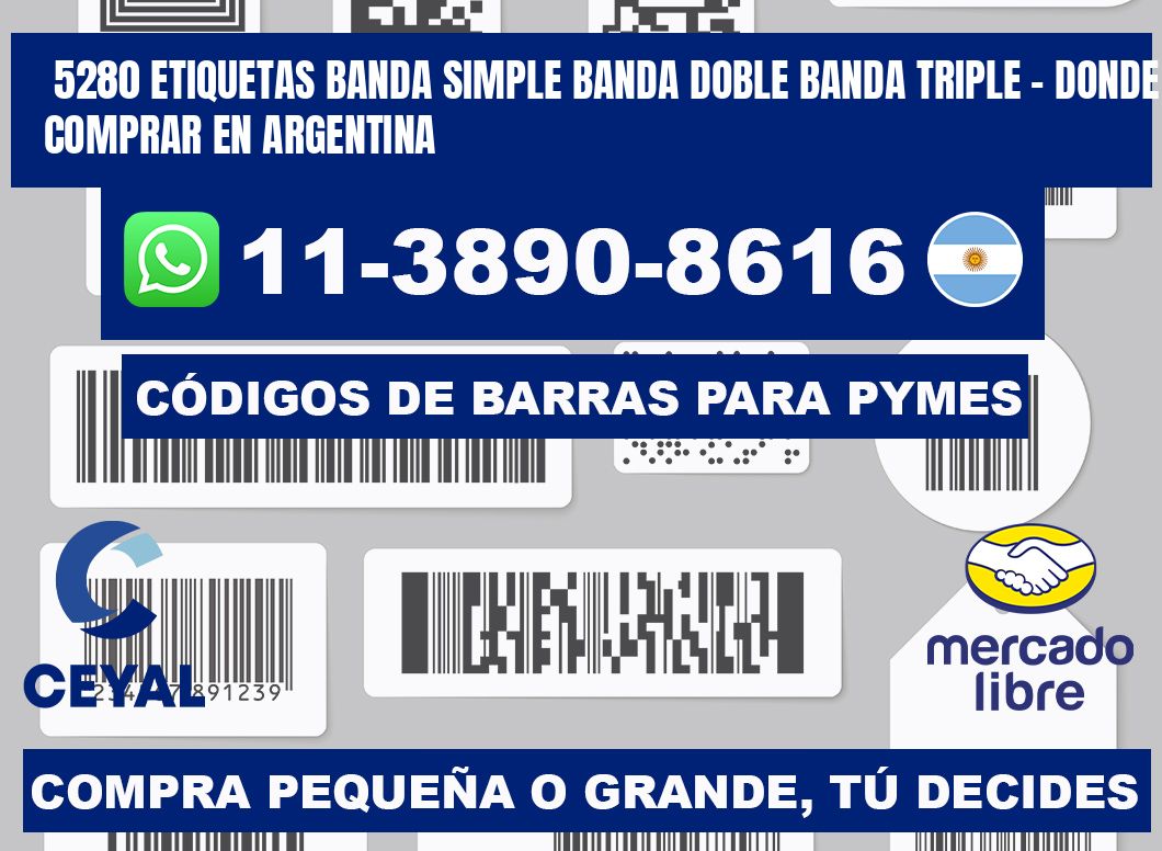 5280 etiquetas banda simple banda doble banda triple - Donde Comprar en Argentina
