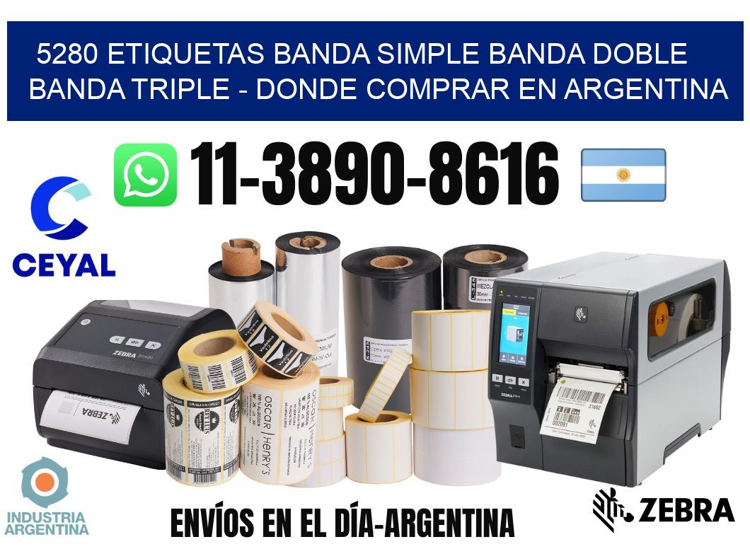 5280 etiquetas banda simple banda doble banda triple - Donde Comprar en Argentina