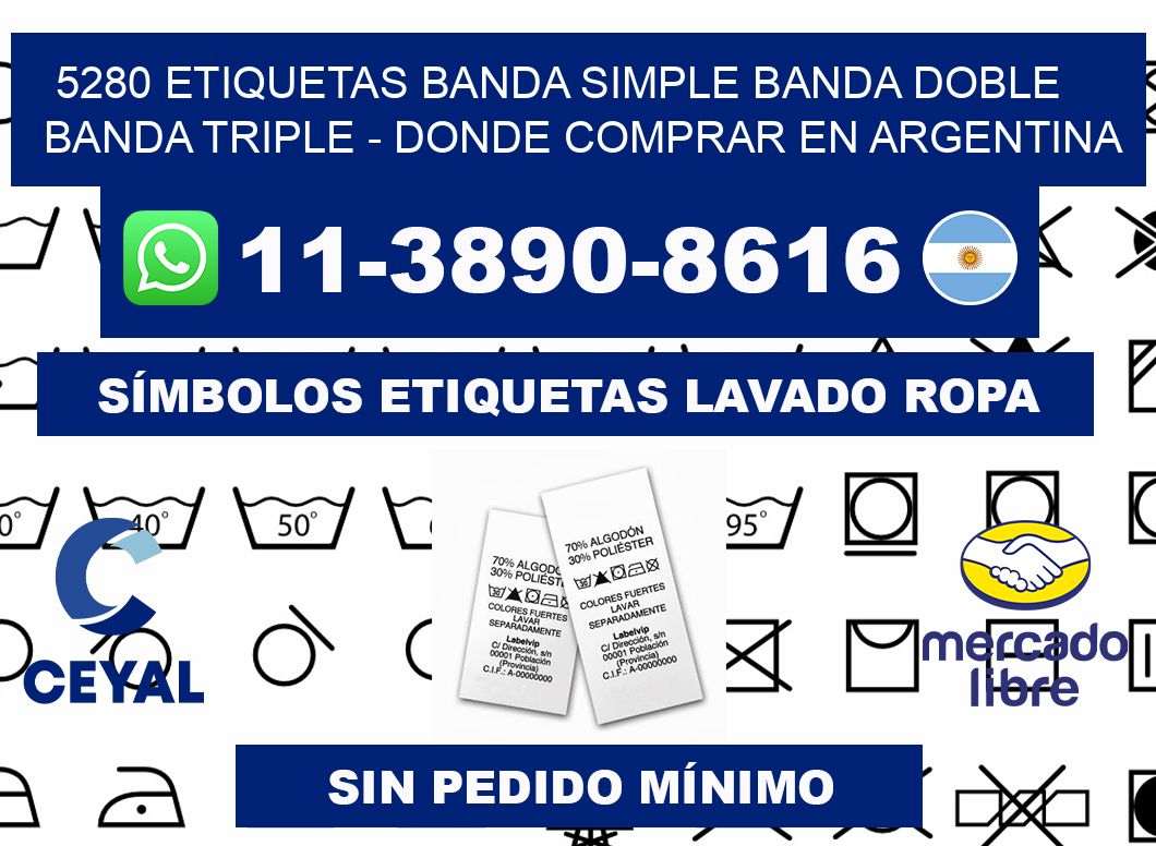 5280 etiquetas banda simple banda doble banda triple - Donde Comprar en Argentina