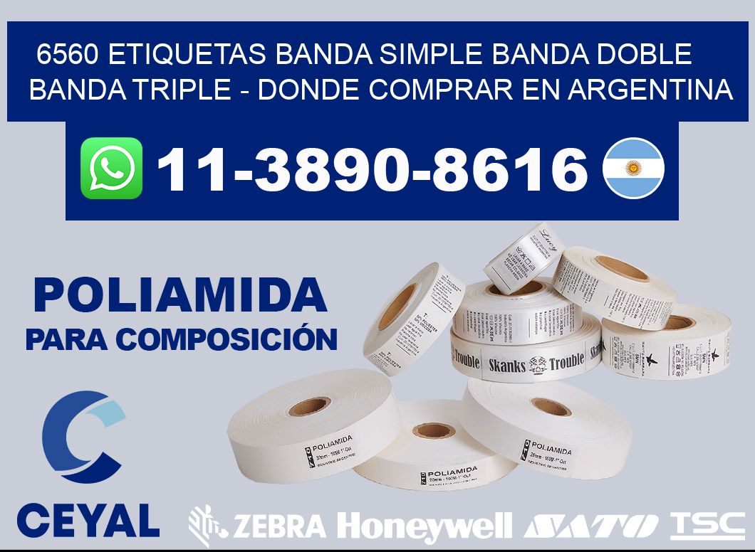 6560 etiquetas banda simple banda doble banda triple - Donde Comprar en Argentina