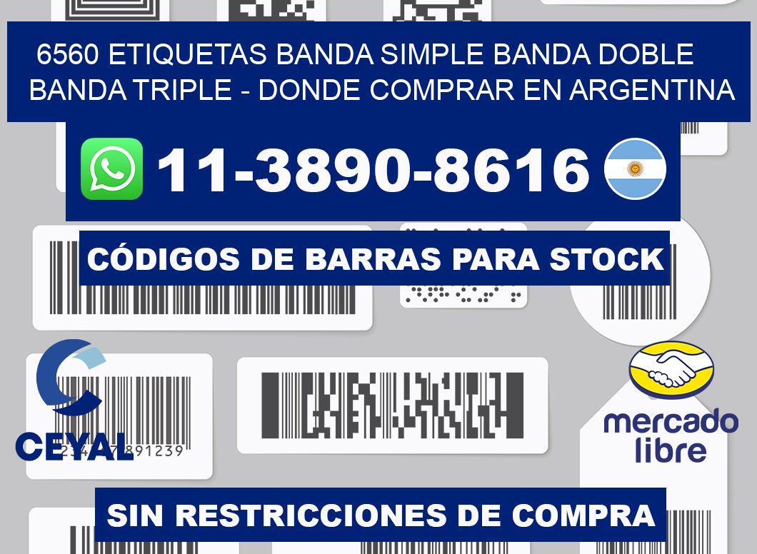 6560 etiquetas banda simple banda doble banda triple - Donde Comprar en Argentina