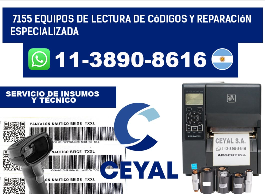 7155 Equipos de Lectura de códigos y Reparación Especializada