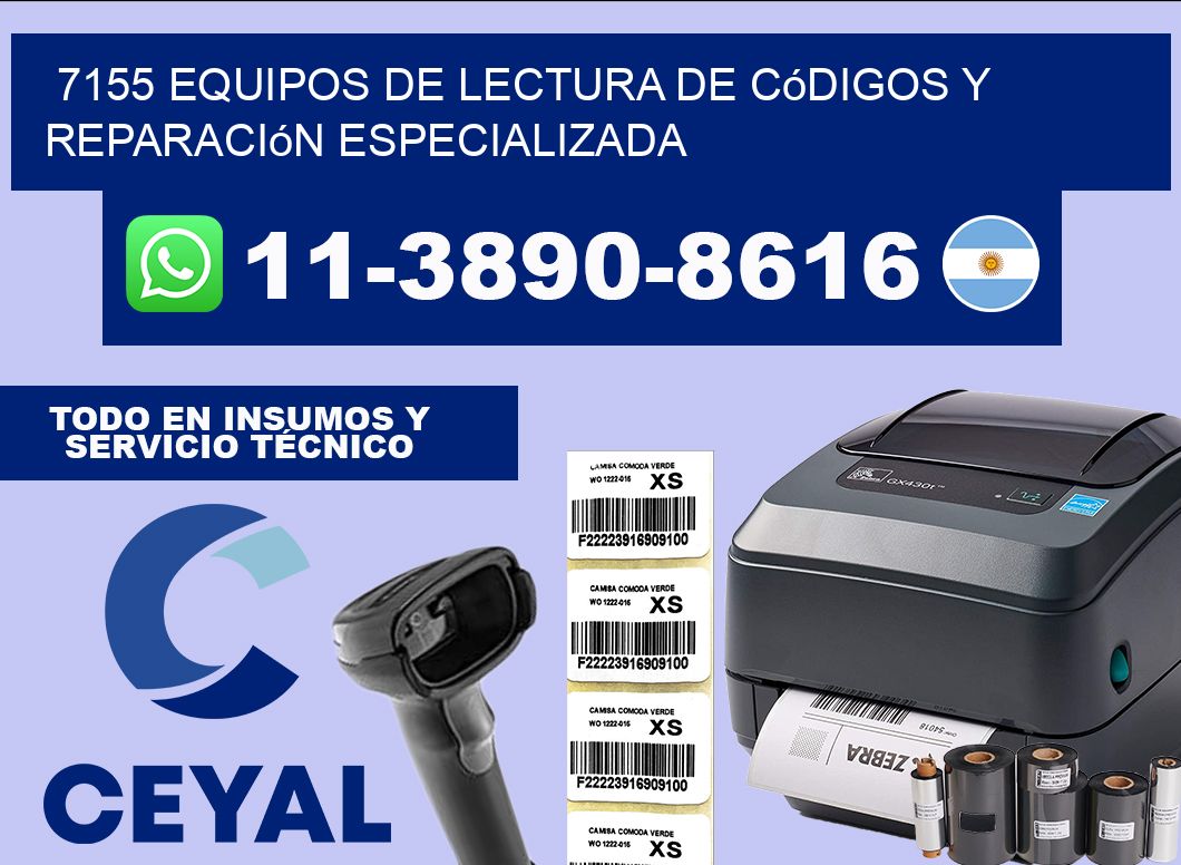 7155 Equipos de Lectura de códigos y Reparación Especializada