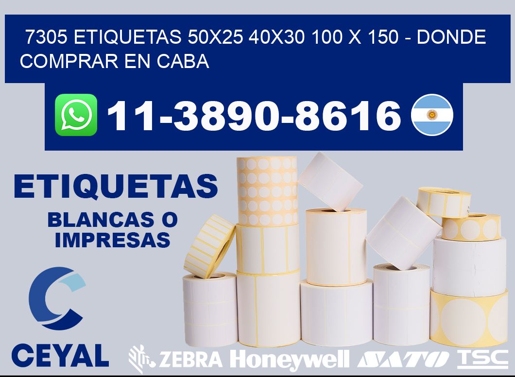 7305 etiquetas 50x25 40x30 100 x 150 - Donde Comprar en Caba