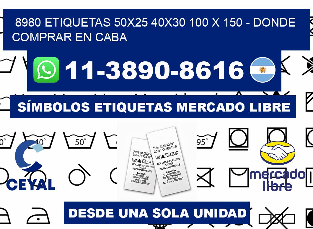 8980 etiquetas 50x25 40x30 100 x 150 - Donde Comprar en Caba