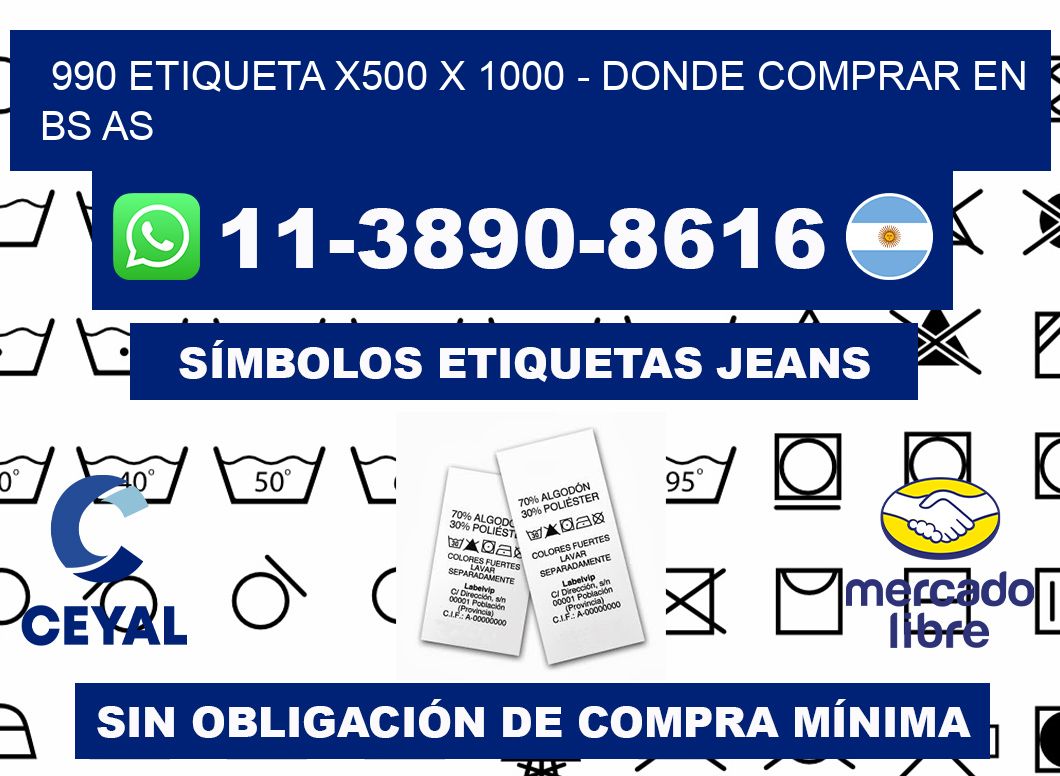 990 etiqueta x500 x 1000 - Donde Comprar en bs as