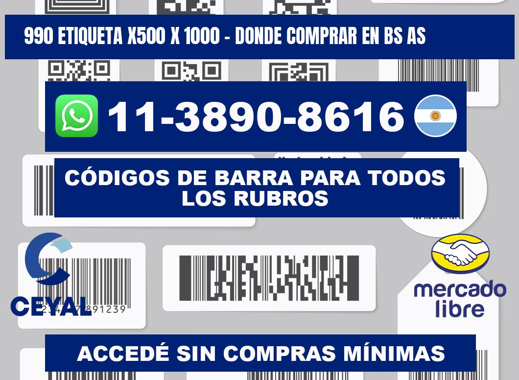 990 etiqueta x500 x 1000 - Donde Comprar en bs as