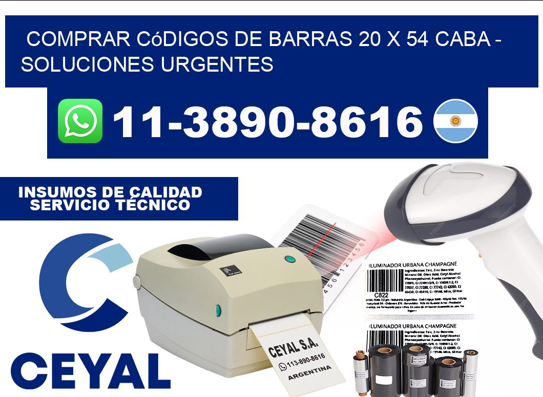 Comprar códigos de barras 20 x 54 CABA - soluciones urgentes