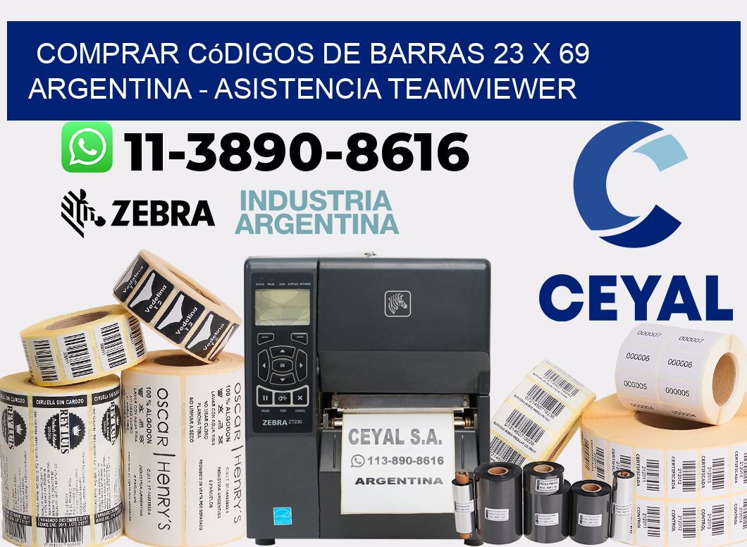 Comprar códigos de barras 23 x 69 argentina - asistencia teamviewer