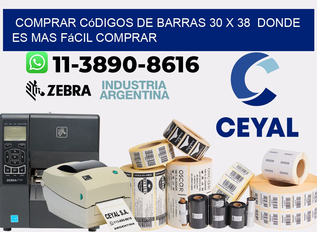 Comprar códigos de barras 30 x 38 Donde es mas fácil comprar