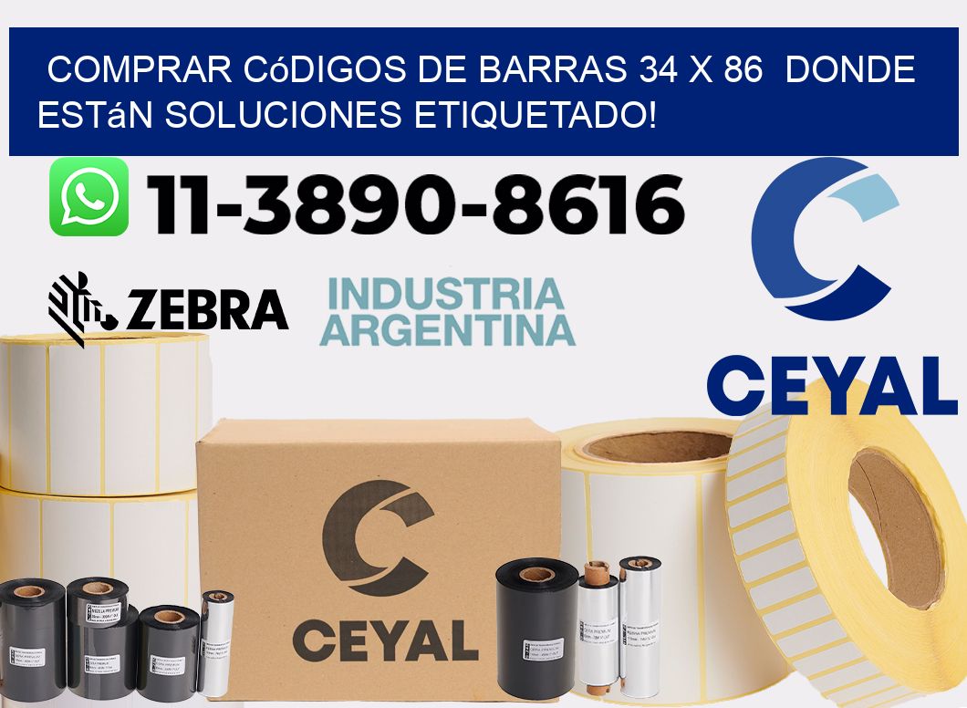 Comprar códigos de barras 34 x 86  donde están soluciones etiquetado!