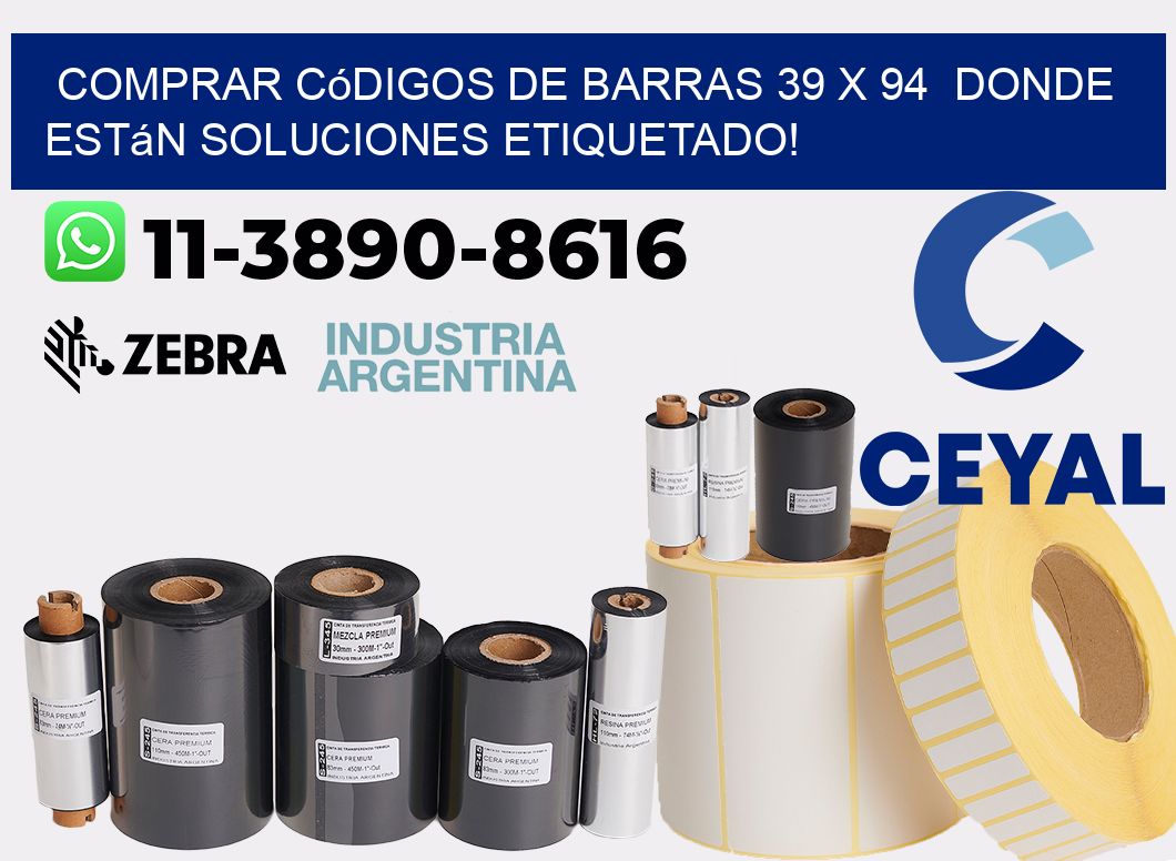 Comprar códigos de barras 39 x 94  donde están soluciones etiquetado!