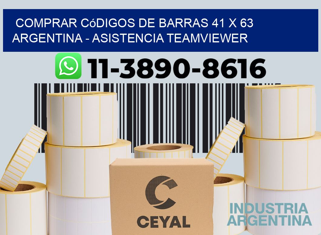 Comprar códigos de barras 41 x 63 argentina - asistencia teamviewer