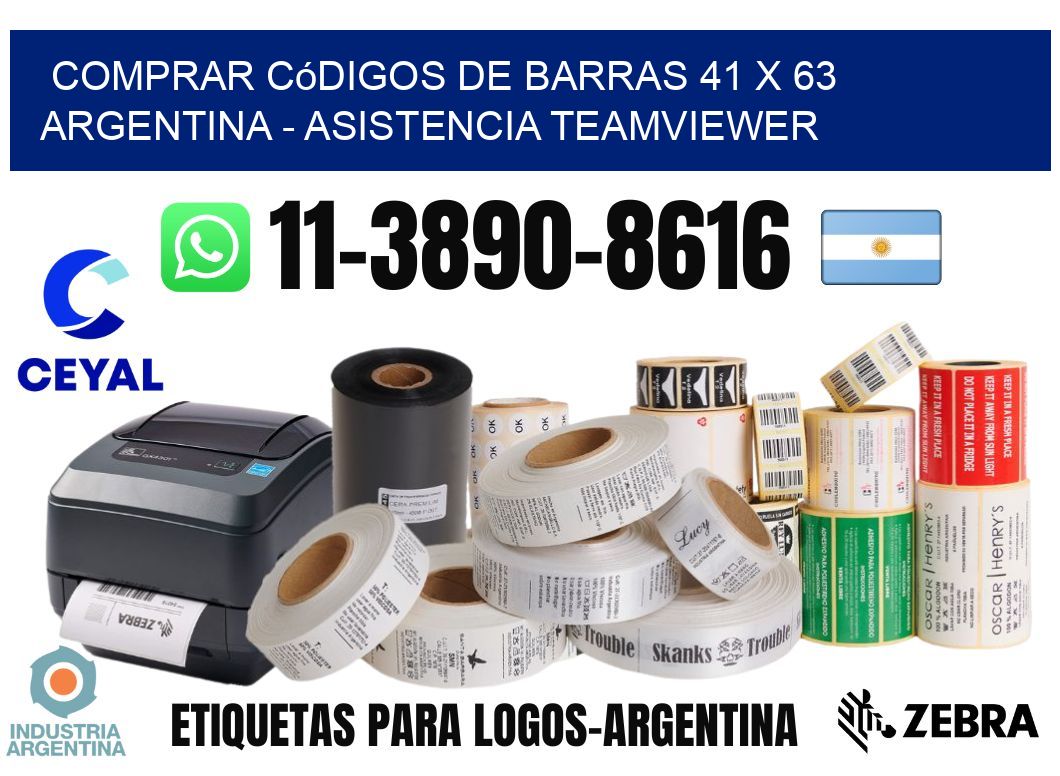 Comprar códigos de barras 41 x 63 argentina - asistencia teamviewer