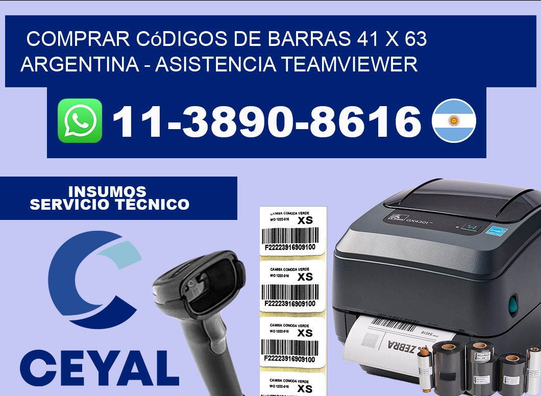 Comprar códigos de barras 41 x 63 argentina – asistencia teamviewer