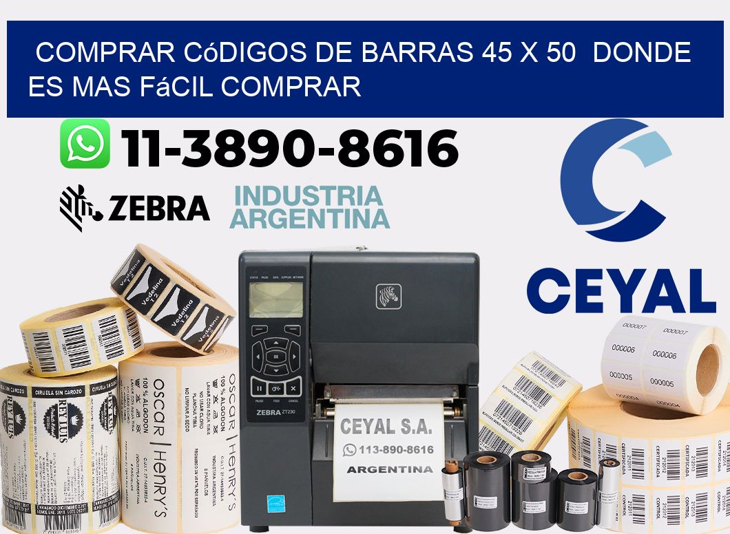 Comprar códigos de barras 45 x 50 Donde es mas fácil comprar