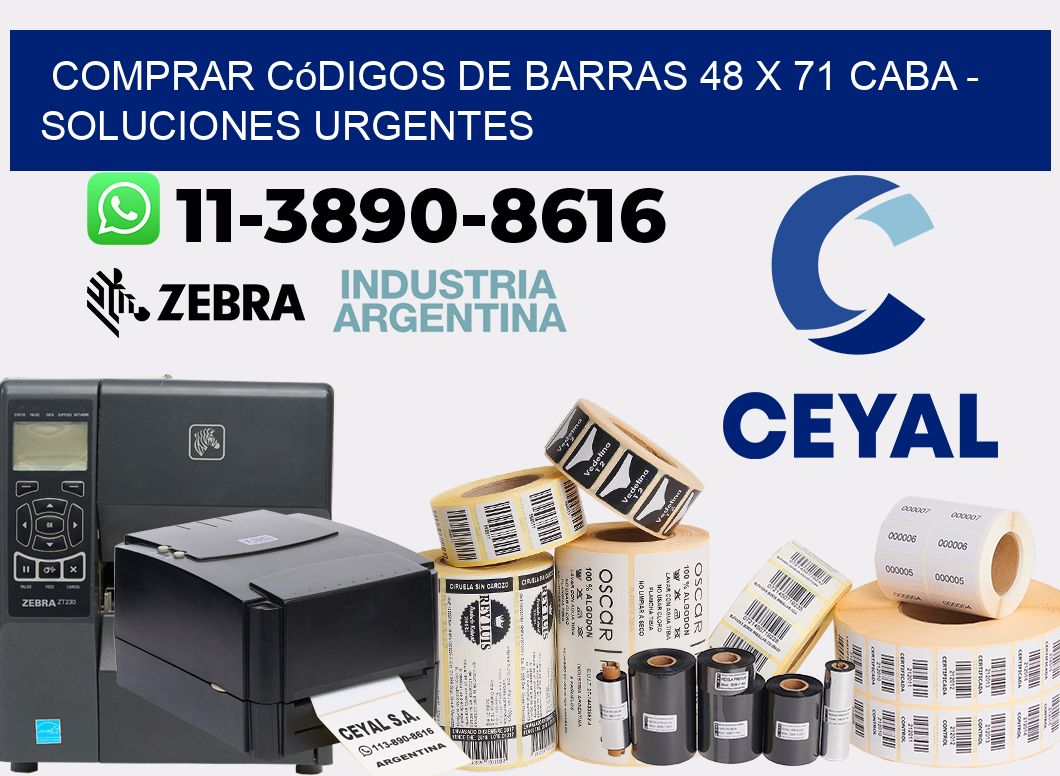 Comprar códigos de barras 48 x 71 CABA - soluciones urgentes