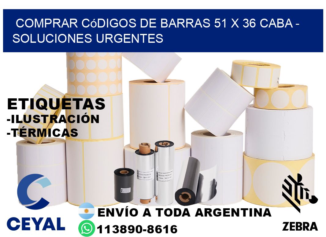 Comprar códigos de barras 51 x 36 CABA - soluciones urgentes