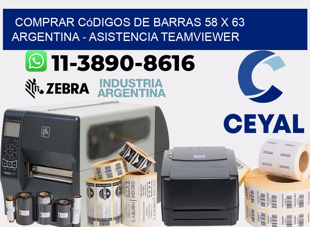 Comprar códigos de barras 58 x 63 argentina - asistencia teamviewer