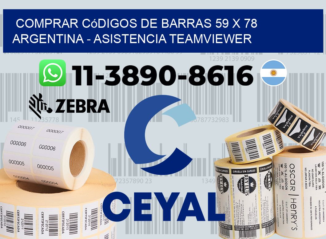 Comprar códigos de barras 59 x 78 argentina - asistencia teamviewer