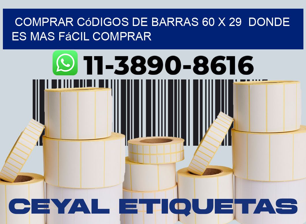Comprar códigos de barras 60 x 29  Donde es mas fácil comprar