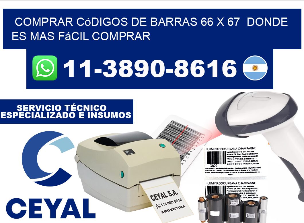 Comprar códigos de barras 66 x 67 Donde es mas fácil comprar
