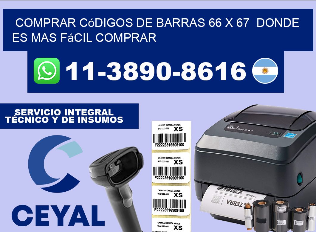 Comprar códigos de barras 66 x 67  Donde es mas fácil comprar