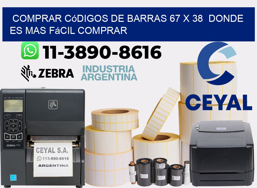 Comprar códigos de barras 67 x 38  Donde es mas fácil comprar