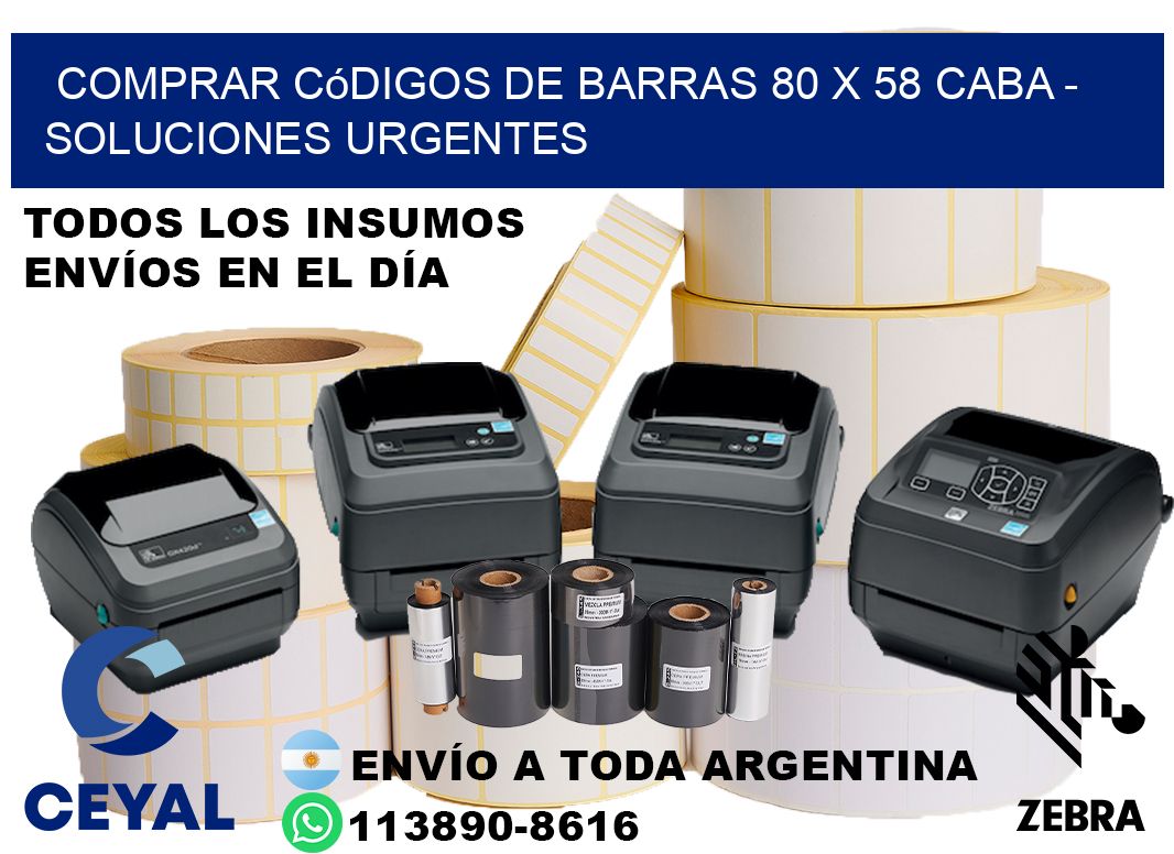Comprar códigos de barras 80 x 58 CABA - soluciones urgentes