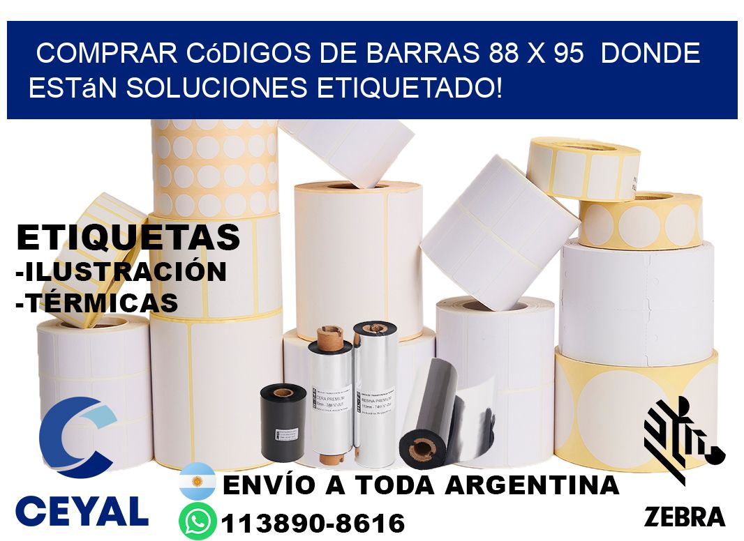 Comprar códigos de barras 88 x 95  donde están soluciones etiquetado!