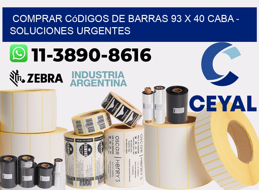 Comprar códigos de barras 93 x 40 CABA - soluciones urgentes