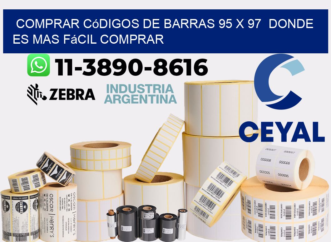 Comprar códigos de barras 95 x 97  Donde es mas fácil comprar