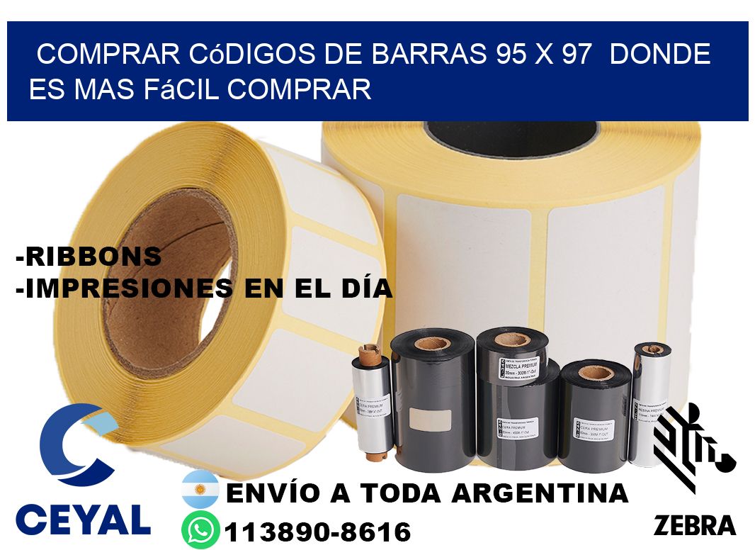 Comprar códigos de barras 95 x 97  Donde es mas fácil comprar