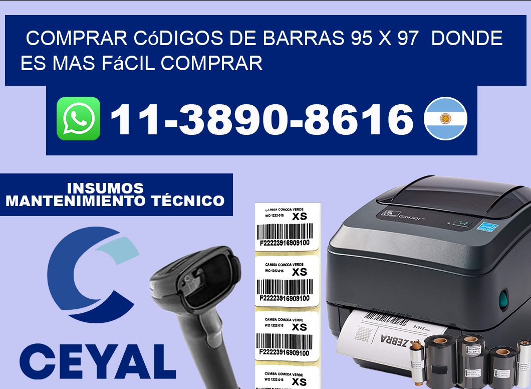Comprar códigos de barras 95 x 97  Donde es mas fácil comprar