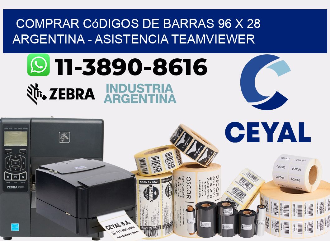 Comprar códigos de barras 96 x 28 argentina - asistencia teamviewer