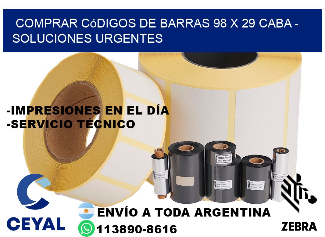 Comprar códigos de barras 98 x 29 CABA - soluciones urgentes