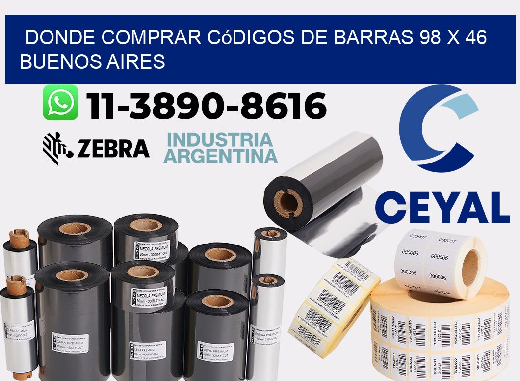 Donde Comprar códigos de barras 98 x 46  Buenos Aires